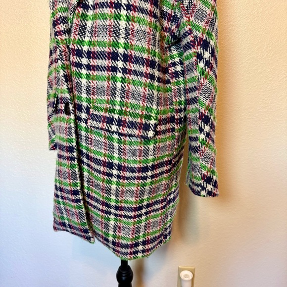 ASTR The Label Keller Plaid Wool Blend Coat Plaid Size Medium - Picture 7 of 15